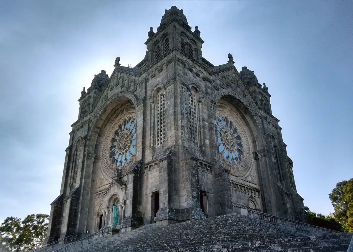 Santa Luzia sanctuary above Viana do Castelo on a Viana do Castelo, Braga and Guimarães day trip from Porto